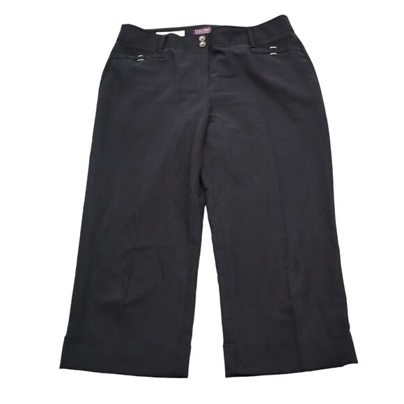 Roz Ali Pants Womens 14 Black High Rise Button Zip Stretch The Classic Fit - Picture 1 of 16